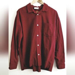 Vintage Lat Naylor Think Tank Linen Blend Long Sleeve Button Down Shirt